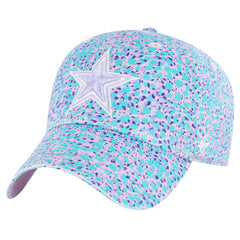 Girls Youth Dallas Cowboys '47 Blue Cosmic Burst Clean Up Adjustable Hat