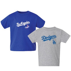 Toddler Los Angeles Dodgers  Soft as a Grape Royal/Gray Logo 2-Pack T-Shirt Set
