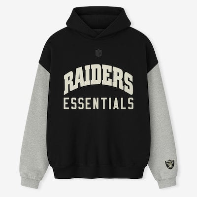 Unisex Las Vegas Raiders Fear of God x NFL Black/Heather Gray Sport Hoodie