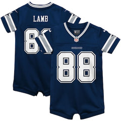 Infant Dallas Cowboys CeeDee Lamb Nike Navy Game Jersey Romper