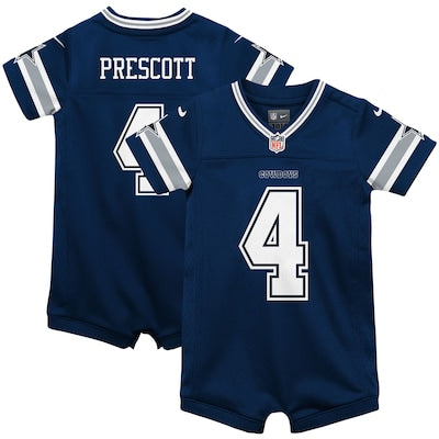 Infant Dallas Cowboys Dak Prescott Nike Navy Game Jersey Romper