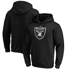 Men's Las Vegas Raiders Black Primary Logo Fitted Pullover Hoodie