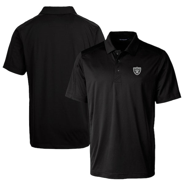 Men's Las Vegas Raiders Cutter & Buck Black Prospect Textured Stretch Polo