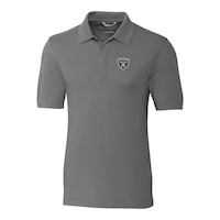Men's Las Vegas Raiders Cutter & Buck Gray Big & Tall Advantage Polo