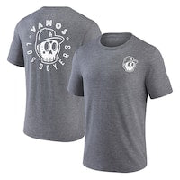 Men's Los Angeles Dodgers Heather Gray Hometown Collection Sugar Skull Tri-Blend T-Shirt