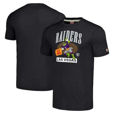 Men's TMNT Donatello x Las Vegas Raiders Homage Charcoal Tri-Blend T-Shirt
