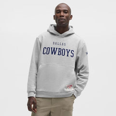Men's Dallas Cowboys lululemon Heathered Silver Drop Steady State Pullover Hoodie