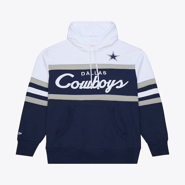 Men's Dallas Cowboys Mitchell & Ness Navy Head Coach Hoodie