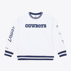 Men's Dallas Cowboys Mitchell & Ness White White Out Fleece Sweatshirt
