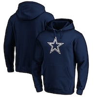 Men's Dallas Cowboys Navy Primary Logo Fitted Pullover Hoodie