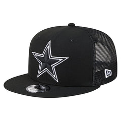 Men's Dallas Cowboys  New Era Black Main 9FIFTY Trucker Snapback Hat