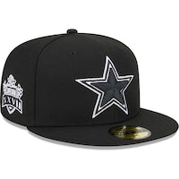 Men's Dallas Cowboys New Era Black  Main Patch 59FIFTY Fitted Hat