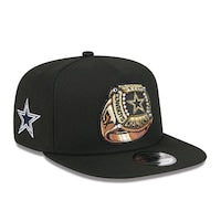 Men's Dallas Cowboys New Era Black Super Bowl Ring 9FIFTY A-Frame Adjustable Hat