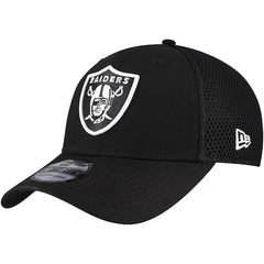 Men's Las Vegas Raiders New Era Black Main Neo 39THIRTY Flex Hat