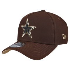 Men's Dallas Cowboys  New Era Dark Brown Burnt Wood A-Frame 9FORTY Adjustable Hat