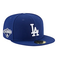 Men's Los Angeles Dodgers  New Era Royal Back-to-Back Champions Diamond Side Patch 59FIFTY Fitted Hat