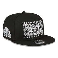 Men's Las Vegas Raiders New Era x Ruben Rojas Black Choose Love Square 9FIFTY Snapback Hat