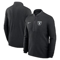 Men's Las Vegas Raiders Nike Black Lightweight Victory Dri-FIT Half-Zip Pullover