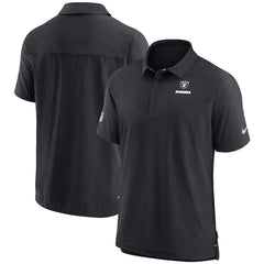 Men's Las Vegas Raiders Nike Black Sideline Lockup Performance Polo