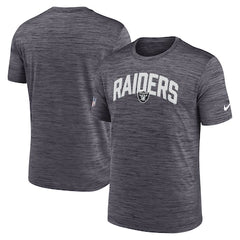 Men's Las Vegas Raiders Nike Black Sideline Velocity Athletic Stack Performance T-Shirt