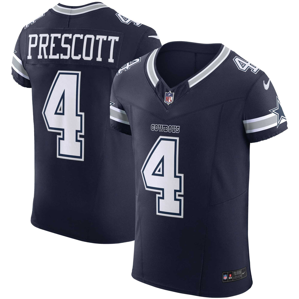 Men's Dallas Cowboys Dak Prescott Nike Navy  Vapor F.U.S.E. Elite Jersey