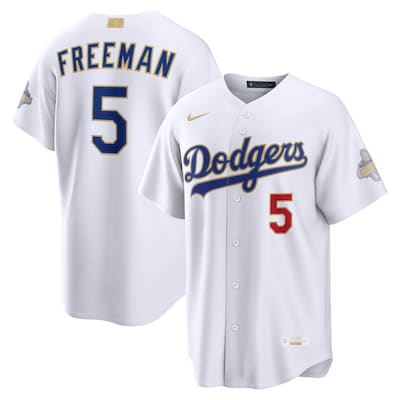 Men's Los Angeles Dodgers Freddie Freeman Nike White 2026 Gold Collection Stadium Jersey