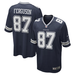 Men's Dallas Cowboys Jake Ferguson Nike Navy Team Game Jersey