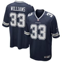 Men's Dallas Cowboys Javonte Williams Nike Navy Team Game Jersey