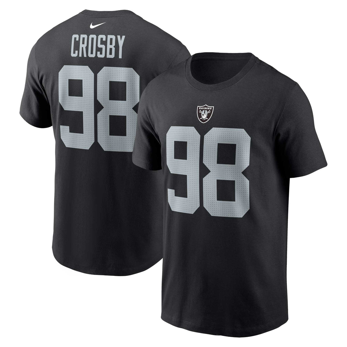 Men's Las Vegas Raiders Maxx Crosby Nike Black Player Name & Number T-Shirt