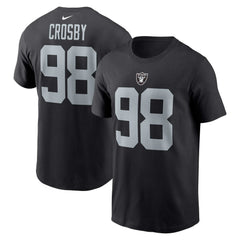 Men's Las Vegas Raiders Maxx Crosby Nike Black Player Name & Number T-Shirt