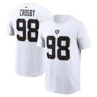 Men's Las Vegas Raiders Maxx Crosby Nike White Player Name & Number T-Shirt