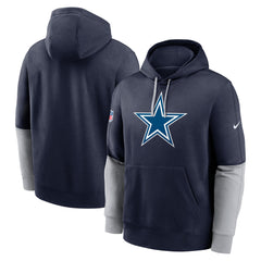 Men's Dallas Cowboys Nike Navy 2024 Sideline Club Pullover Hoodie