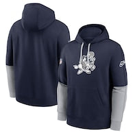 Men's Dallas Cowboys Nike Navy Sideline Club Pullover Hoodie