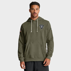 Men's Las Vegas Raiders Nike Olive 2025 Salute to Service Sideline Standard Issue Dri-FIT Hoodie