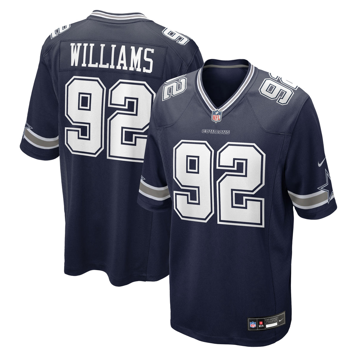 Men's Dallas Cowboys Quinnen Williams Nike Navy Team Game Jersey