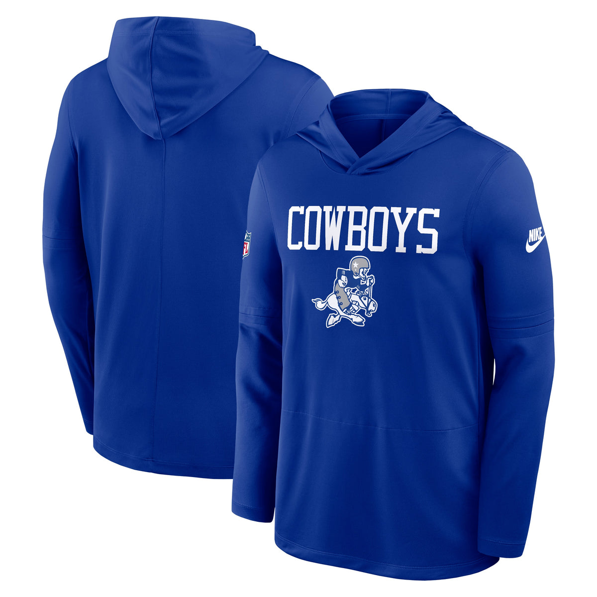 Men's Dallas Cowboys Nike Royal Sideline Alt Pack Dri-FIT Lightweight Hooded Top