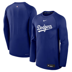 Men's Los Angeles Dodgers Nike Royal Authentic Collection Game Time Raglan Dri-FIT Long Sleeve T-Shirt
