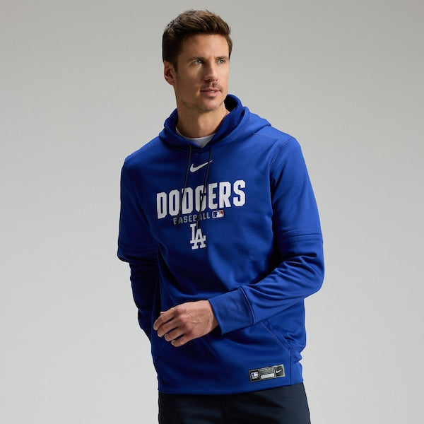 Men's Los Angeles Dodgers Nike Royal Authentic Collection Therma-FIT Hoodie