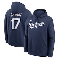 Men's Los Angeles Dodgers Shohei Ohtani Nike Navy Player Name & Number Club Fleece Pullover Hoodie