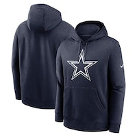 Men's Dallas Cowboys  Nike Navy Club Fleece Logo Pullover Hoodie