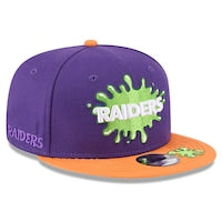 Youth Las Vegas Raiders New Era Purple/Orange Nickelodeon Slime 9FIFTY Snapback Hat
