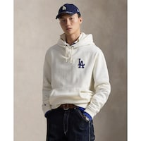 Dodgers  Polo Ralph Lauren White Fleece Hoodie