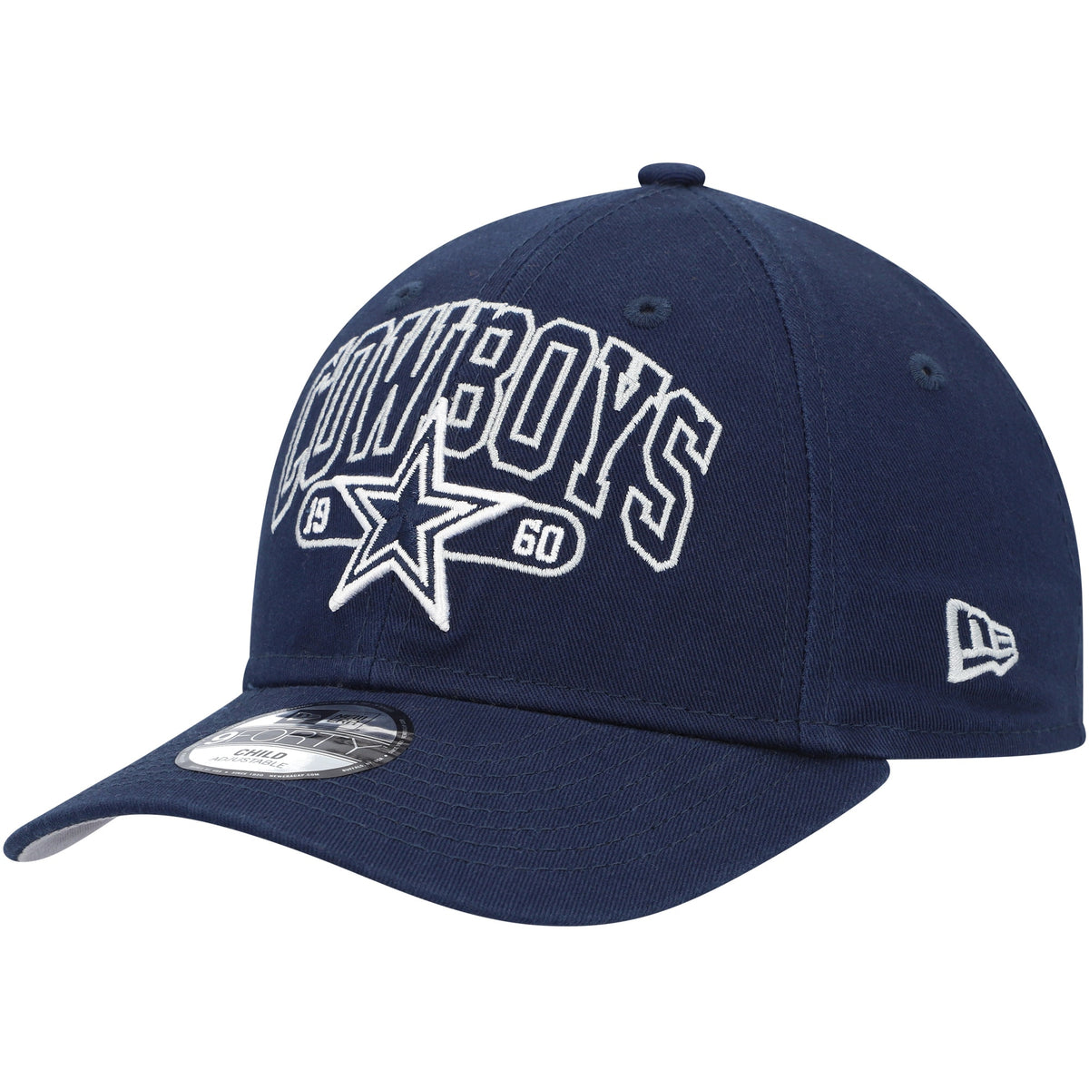 Preschool Dallas Cowboys New Era Navy Outline 9FORTY Adjustable Hat