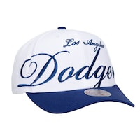 Unisex Los Angeles Dodgers Mitchell & Ness White/Royal XL Script Pro Crown Snapback Hat
