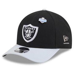 Men's Las Vegas Raiders  New Era Black/Silver 2026 NFL Draft 9FORTY M-Crown Adjustable Hat
