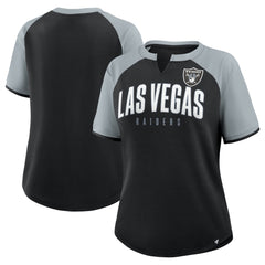 Women's Las Vegas Raiders Fanatics Black/Silver Height Advantage T-Shirt