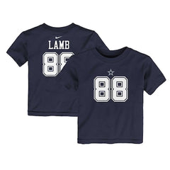 Toddler Dallas Cowboys CeeDee Lamb Nike Navy Player Name & Number T-Shirt