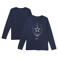 Toddler Dallas Cowboys Nike Navy Legend Icon Long Sleeve T-Shirt