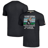 Unisex Las Vegas Raiders Bo Jackson Homage Charcoal Tecmo Bowl Retired Player Graphic Tri-Blend T-Shirt