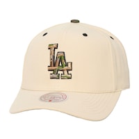 Unisex Los Angeles Dodgers Mitchell & Ness Cream Camo Logo Pro Crown Snapback Hat